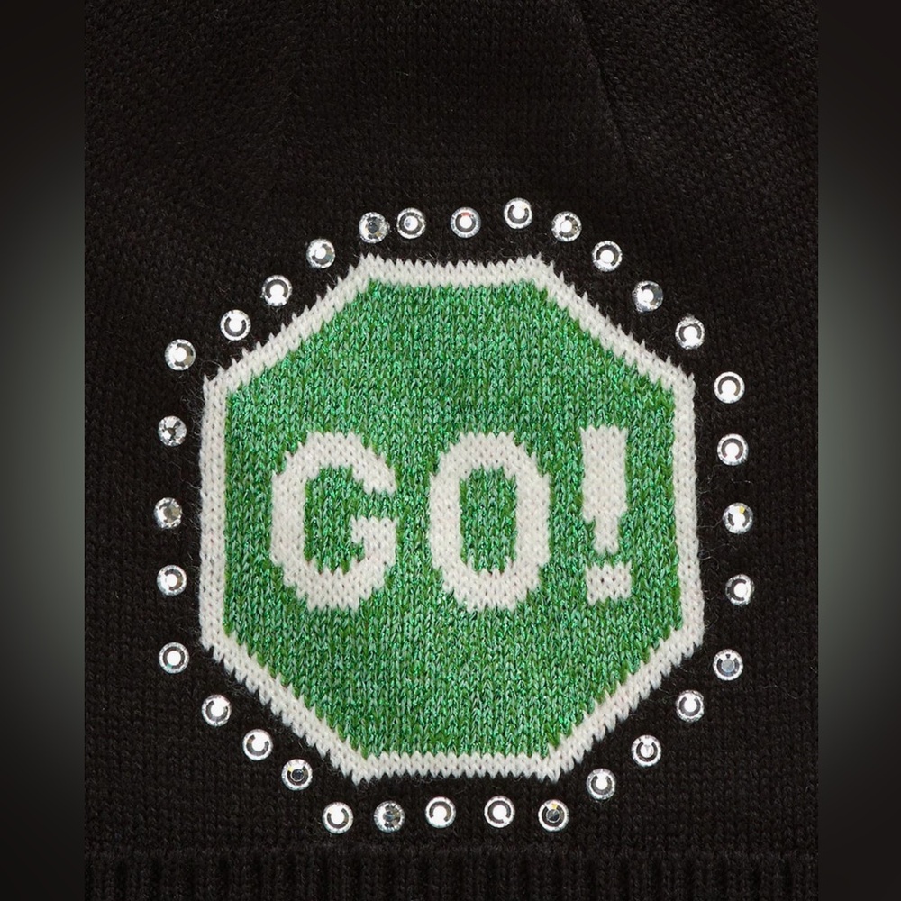 KATE SPADE NEW YORK TRAFFIC SIGN BEANIE - NWT - Picture 6 of 6